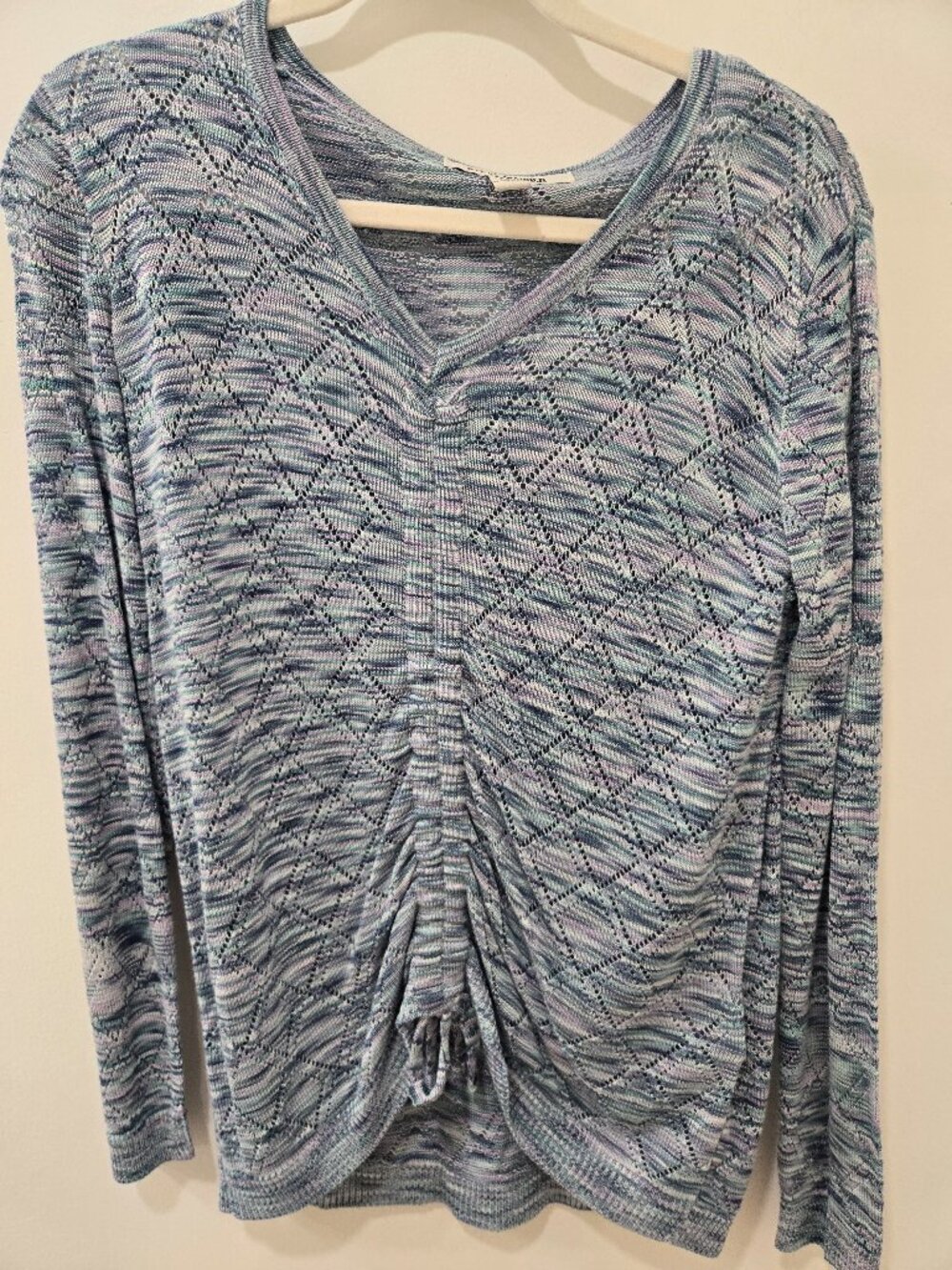Steve madden Girls blue ruched top lightweight sweater